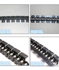 Stainless Steel Short Pitch Plate Conveyor Drive Roller Chain 08B-1 10A-1 With A1 A2 Attachments 1.5 Meter Length