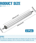 Heavy Duty Stainless Steel Conveyor Roller 1 Inch Diameter 8 Inch Length Replacement Part For Gravity Conveyor Systems With Galvanized End Silver Pack Of 2 By Meccanixity product size illustration