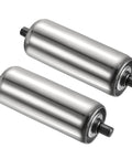 ✝️ Conveyor Roller 2" Diameter 6" Length, 2 Pack Stainless Steel Gravity Transmission Replacement Part Galvanized End, Silver