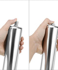 Hand holding Conveyor Roller, 2" Diameter x 8" Length, Stainless Steel Gravity Transmission Part with End Caps, Silver