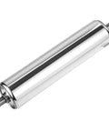 Conveyor Roller, 2" Diameter x 8" Length, Stainless Steel Gravity Transmission Part with End Caps, for Roller Conveyor Systems, Silver