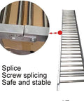Stainless Steel Conveyor Roller Belt For Commercial Truck Trailers And Warehouses Factory And Diy Projects, shown with splice detail