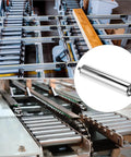 ✝️ Conveyor Roller, 2" Diameter x 8" Length, Stainless Steel Gravity Transmission Part with End Caps, for Roller Conveyor Systems