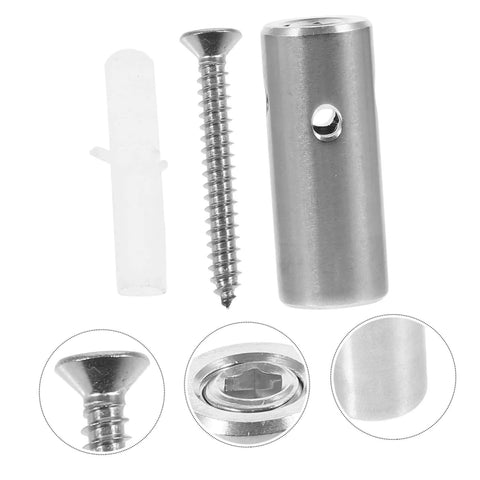 Stainless Steel Cord Clamp With Cross Head Screw For Climbing Plants And Green Walls Trellis Fixing, components view