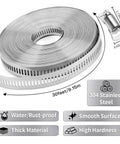 DIY Cut To Fit Hose Clamp Kit With 30 Feet Strap And 30 Fasteners In Stainless Steel Large Worm Gear Band Clamp Assortment