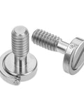 Two Pack One Quarter Twenty Thread D Ring Stainless Steel Camera Fixing Screws For Tripod Mounts And Quick Release Plates