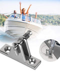 Stainless steel quick-release deck hatch hinge pins, 60mm, 2pcs; marine-grade 90-degree hardware (close-up view)
