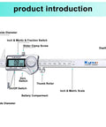 Digital Caliper, Caliper Measuring Tool Outside Micrometer, Vernier Dial Caliper, 6 Inch Caliper DIY Tool diagram with measurements
