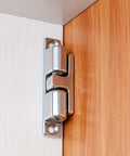 Stainless Steel Double Roller Catch Door Latch for Cabinets and Interior Doors with Smooth Spring Loaded on wood