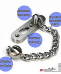 Extra Thick Door Chain Lock With 3mm SUS304 Stainless Steel Die Cast Heavy Duty Inside Door Security Chain Guard Brushed Nickel Finish