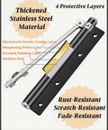 Automatic Door Closer for Home Easy to Install | Safety Spring Door Closers | Auto Soft Close to Convert Hinged Doors to Auto Self Closing | Adjustable Catch Speed | with Arm, Screw, Wrench showing stainless steel material and protective layers.