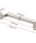 Sliding Door Handle Set Stainless Steel 7.5 Inch Total Length With 6.8 Inch Hole Center Barn Door Pulls For Cabinets Drawers Windows Closets French And Pocket Doors Silver Pack Of 2 dimensions diagram
