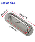 Stainless Steel Door Plate Handle Heavy Duty Pull Push For Indoor Outdoor Use 7.9 Inch By 2.6 Inch Oval Backplate D Style Handle Pack Of 2 Suitable For Fire Doors Sliding Barn Doors Shed And Commercial Applications