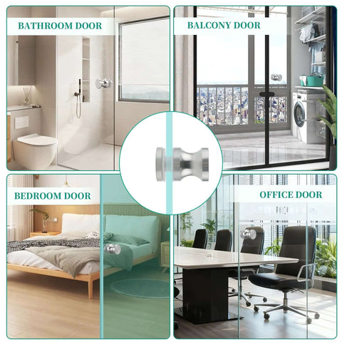 Heavy Duty Stainless Steel Shower Door Handle For Glass Doors One Sided Pull Knob SUS304 Brushed Nickel Replacement Hardware