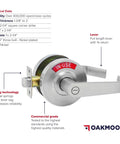 Commercial Door Handle With Vacant Occupied Indicator Restroom Lock for Public Bathrooms and Industrial Buildings, lever view