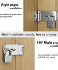 2 Pack Door Hasp Lock With Combination Lock And Key Lock 5 Inch 304 Stainless Steel Safety Hasp Clasp Lock Latch installation guide