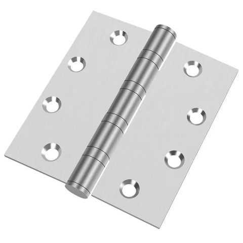 Heavy Duty 304 Stainless Steel Door Hinges Four And One Half Inch By Four Inch Ball Bearing Full Mortise Square Corner Two Pack