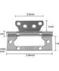 Diagram of 12 Pack Stainless Steel Door Hinges 4 By 3 Inch Non Mortise With Mounting Hardware showing detailed measurements.
