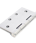 Silver 6-Pack 4.5 inch X 4.5 inch Heavy Duty Commercial Door Hinge Thickened, with Silent Steel Plain Ball Bearing, Thickness 3 mm Stainless Steel