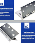 6-Pack 4.5 inch X 4.5 inch Heavy Duty Commercial Door Hinge Thickened, with Silent Steel Plain Ball Bearing, 3 mm, square corners