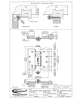 Technical drawing of a Three-pack of 4.5 inch heavy duty commercial self closing door hinges in stainless steel with a satin brushed finish.