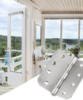 4 Inch Ball Bearing Door Hinges Stainless Steel Heavy Duty For Interior Doors in a scenic room setting