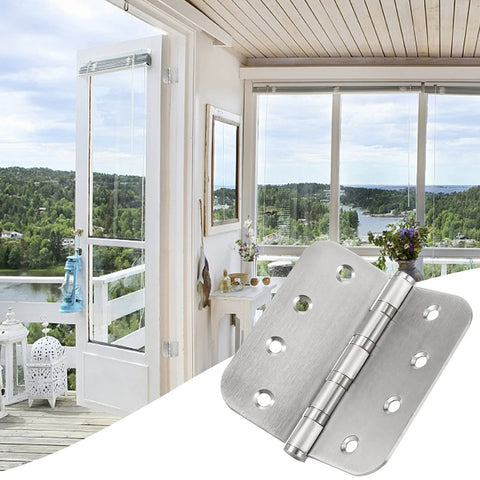 4 Inch Ball Bearing Door Hinges Stainless Steel Heavy Duty For Interior Doors in a scenic room setting