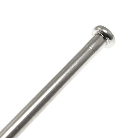 Maxmoral 4 Pack Stainless Steel Door Hinge Pins 4 Inch Interior Door Replacement, oiled silver finish, close-up view of hinge pin.