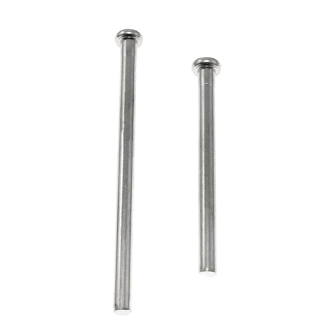Maxmoral 4 Pack Stainless Steel Door Hinge Pins 4 Inch Interior Door Replacement, silver finish sturdy hinge pins, front view