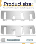 15 Pieces Hardware Door Hinge Shims Stainless Steel With Metal Coated Finish 4 Inch Silver Repair Kit showing size details