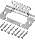 12 Pack Stainless Steel Door Hinges 4 By 3 Inch Non Mortise With Mounting Hardware Brushed Finish Rust Resistant Easy Install