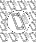 Heavy Duty Non Mortise Stainless Steel Door Hinges 4x3 Inch Flush Mount Brushed Nickel With Screws 16 Pack