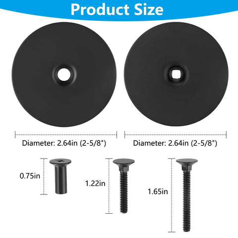Premium stainless steel door hole cover plates guard entry doors from tampering with screws, 2.64 inch diameter, set of 2.