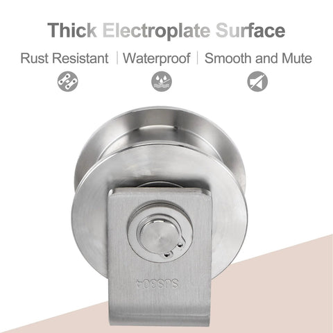Stainless steel lock with thick electroplate surface, rust resistant and waterproof features shown.