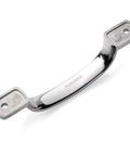 Heavy Duty Door Pull Handle Set In Stainless Steel With Mirror Polish Finish For Doors And Cabinets, overall length five and three fifths inches