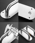 Stainless Steel Door Plate Handle Heavy Duty Pull Push For Indoor Outdoor Use 7.9 Inch By 2.6 Inch Oval Backplate D Style Handle Pack Of 2 Suitable For Fire Doors Sliding Barn Doors Shed And Commercial Applications
