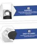 Stainless steel bathroom door stopper silences drafts, reduces noise, and keeps doors secure with easy under door installation.