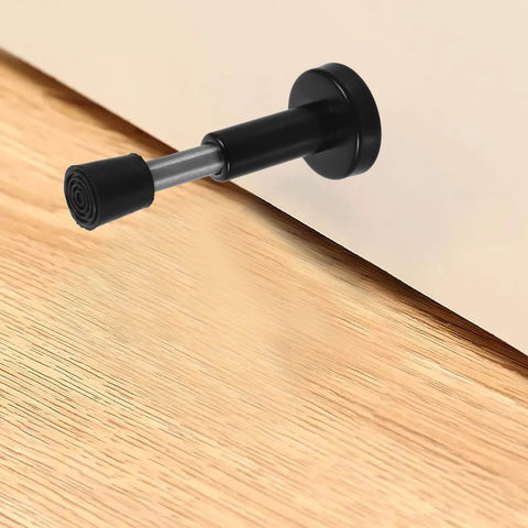Stainless Steel No Drill Door Stopper Wall Mount Silencer Draft Blocker Durable Rust Resistant Furniture Stopper installed on wall