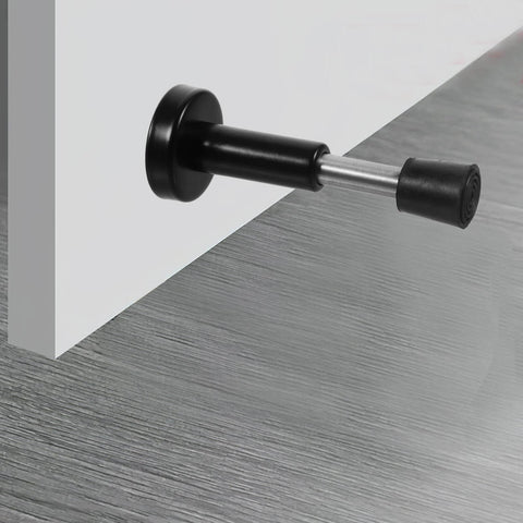 Stainless Steel No Drill Door Stopper Wall Mount Silencer Draft Blocker Durable Rust Resistant Furniture Stopper for Home Office Commercial Use Easy Install Quiet Door Stopper with Modern Finish