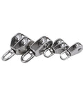 M25 Stainless Steel Pulley Single/Double Wheel Swivel Lifting Rope Pulley Set, four pulleys shown in a line on a white background