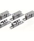 Buy bulk Stainless Steel Double Roller Catch Door Latch for Cabinets and Interior Doors with Smooth Spring Loaded Rollers on wooden surface
