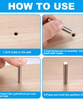 Instructions for using 220 Piece Stainless Steel Dowel Pin Set With 22 Sizes M2 M3 M4 M5 For Shelves Cabinets And Furniture.