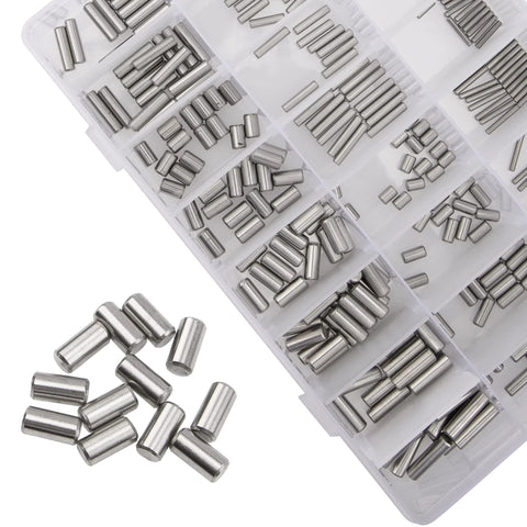 Rock Solid 360 Piece 304 Stainless Steel Dowel Pin Kit With 24 Sizes M2 M3 M4 And M5 For Shelf Supports and Peg Pins in storage box
