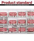 Stainless Steel Pro Grade Dowel Pin Set 120 Pcs With 12 Sizes M6 M8 M10 And 20 25 30 35mm Lengths 304 Rust Resistant