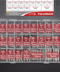 All In One 220 Piece 22 Sizes Stainless Steel Dowel Pin Set M2 M3 M4 M5 304 Pins for Shelves displayed in a storage box