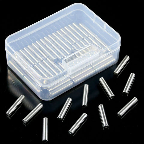 Stainless Steel Shelf Pins 5mm by 25mm 50 Piece Set Polished Nickel Dowel Pins For Fixing Component Position And Joining Parts In Cabinets