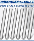Heavy Duty Stainless Steel Dowel Pins Six Pack Three Eighths Inch Diameter By Three Inches 304 Grade For Bunk Beds Shelves Cabinets Kitchen Furniture Closet DIY Hardware Replacement