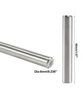 24 Piece Dowel Pins 6 Mm By 40 Mm 304 Stainless Steel Pegs For Shelves And Furniture Support Silver Tone shown with dimensions