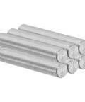 Stainless Steel Dowel Pins 8mm x 50mm Set Of 6 For Shelves And Furniture 304 Rust Resistant Pegs in a silver finish