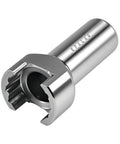 Durable stainless steel 3/4 inch strut channel adapter kit with nuts, bolts, drill bit socket and wrench for 19mm bolt heads.